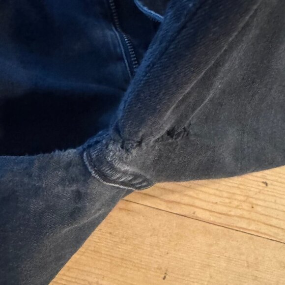 MOTHER Black Raw Hem Slim Straight Jeans Women’s Size 25 – Flaw Repaired - Picture 4 of 6